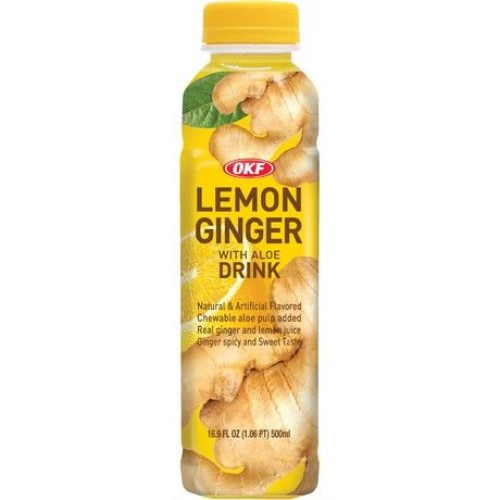 Lemon Ginger Drink with Aloe