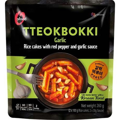 Topokki with Chili & Garlic Sauce