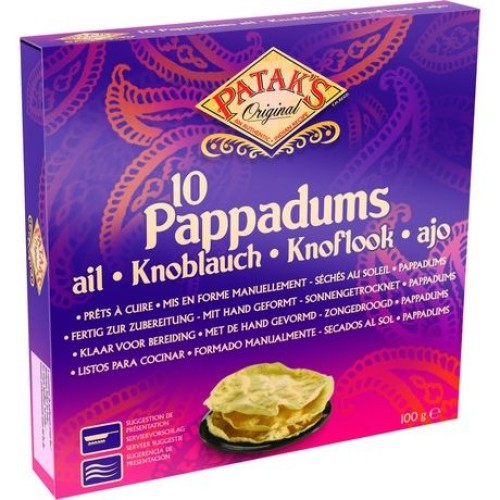 Poppadom Garlic 15 cm