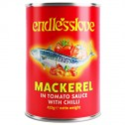 Endlesslove Mackerel Tomato Sauce with Chili 425 gr. Endlesslove Mackerel Tomato Sauce with Chili 425 gr.