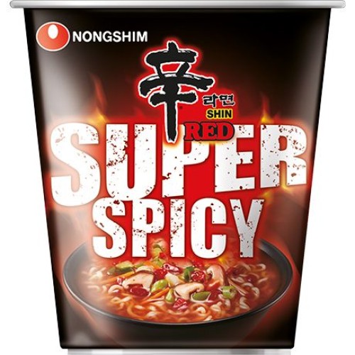 Instant Noodles Shin Red Super Spicy Cup Instant Noodles Shin Red Super Spicy Cup