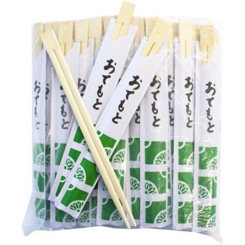 Chopsticks Bamboo Green Wrap 21 cm