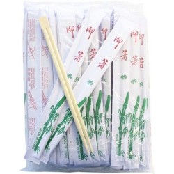 Chopsticks Bamboo White Wrap 23 cm