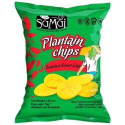 Plantain Chips Samai Smoked Sweet Chili 75 gr. Plantain Chips Samai Smoked Sweet Chili 75 gr.