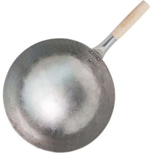 Wok Round Bottom Handmade 15"