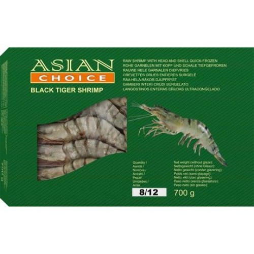 Black Tiger Shrimp HOSO 8/12