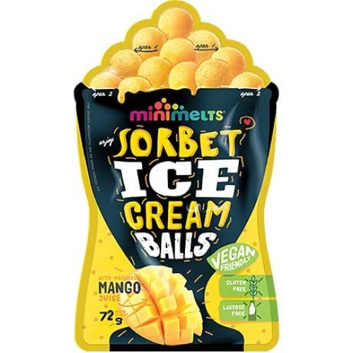 Ice Cream Sorbet Balls Mango